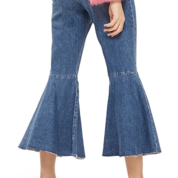 Topshop Moto Dree Trumpet Hem Cropped Jeans - Picture 5 of 13